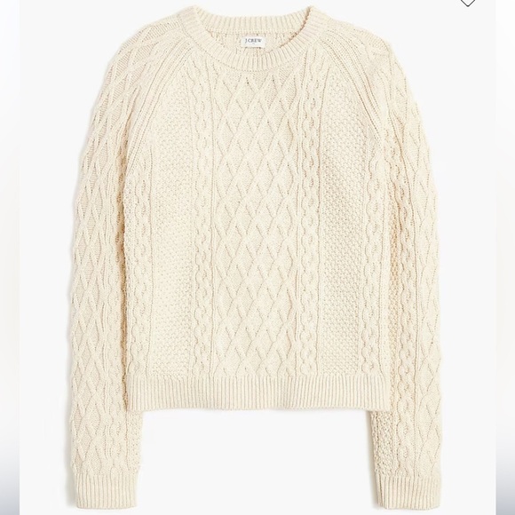 J CREW Cable Crewneck Sweater Coastal Classic Fisherman Size XXS - Picture 1 of 10